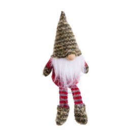 Papa Noel Piernas Rojo Verde 22 Cm