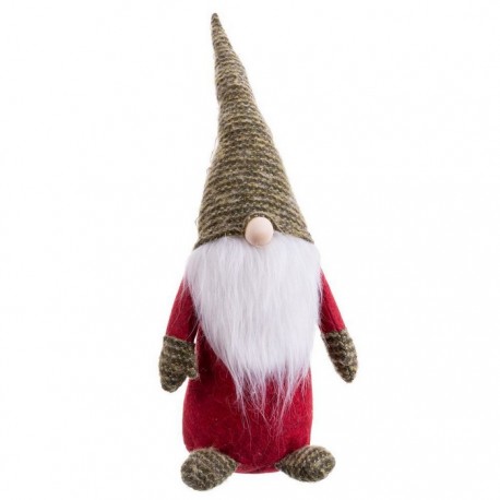Papa Noel De Pie Rojo Verde 50 Cm