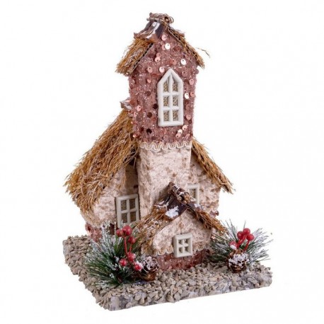 Casa Con Luz Polyfoam 15,50 X 16 X 24,50 Cm