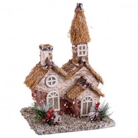 Casa Con Luz Polyfoam 20 X 16 X 28,50 Cm Casa Con Luz Polyfoam 20 X 16 X 28,50 Cm