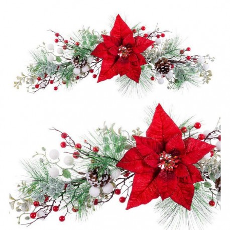 Centro Mesa 1 Poinsettia 60 Cm