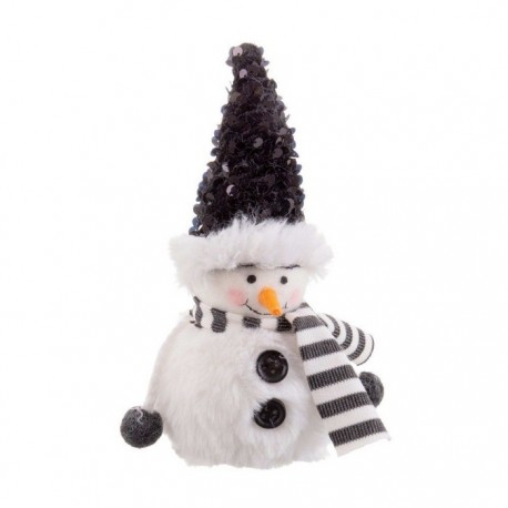 Muñeco de Nieve Sentado 8 X 8 X 21 Cm