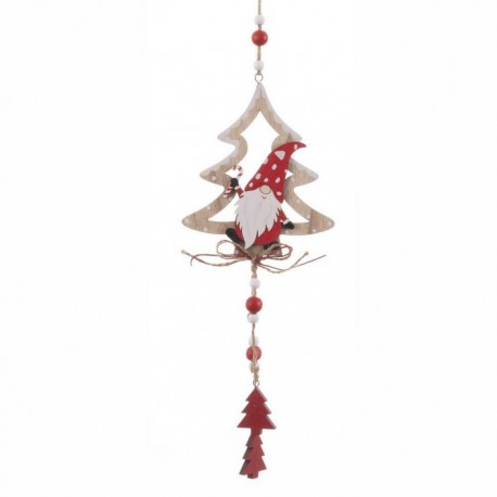 Colgante Pino Papa Noel Madera 37 X 10 X 0,70 Cm