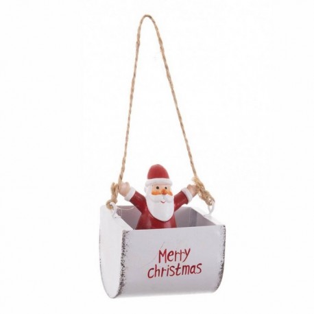 Colgante Papa Noel de Metal 5,50 X 4 X 8 Cm