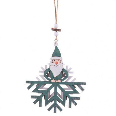 Colgante Papa Noel Madera 14 X 12 X 0,70 Cm