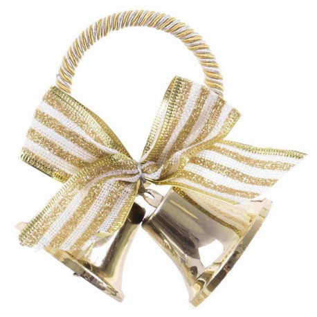 Colgante 2 Campanas Oro 12 X 6,50 X 14 Cm