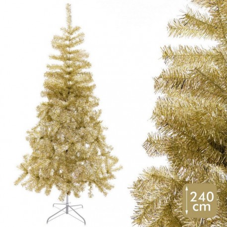 Árbol Espumillón 1180 Ramas Oro 240 Cm
