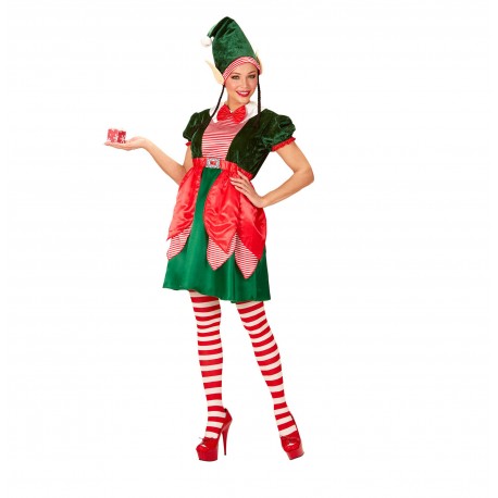 Disfraz de Asistente Papa Noel para Mujer