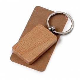 Llavero rectangular de madera 3x5,2cm Llavero rectangular de madera 3x5,2cm
