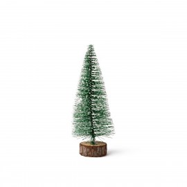 Árbol de Navidad 16cm base de madera 16x7x7cm