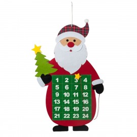 Calendario de adviento de fieltro Papa Noel Mide 52x71cm