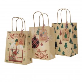 Bolsa navideña de papel con asas y tarjetas a juego 17,6x33cm Bolsa navideña de papel con asas y tarjetas a juego 17,6x33cm