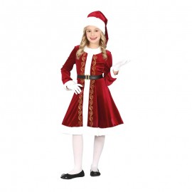 Disfraz de Mama Noel Burdeos Infantil