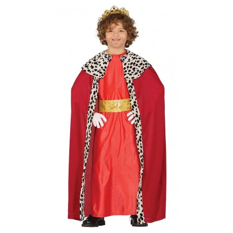 Disfraz de Rey Mago Rojo Infantil