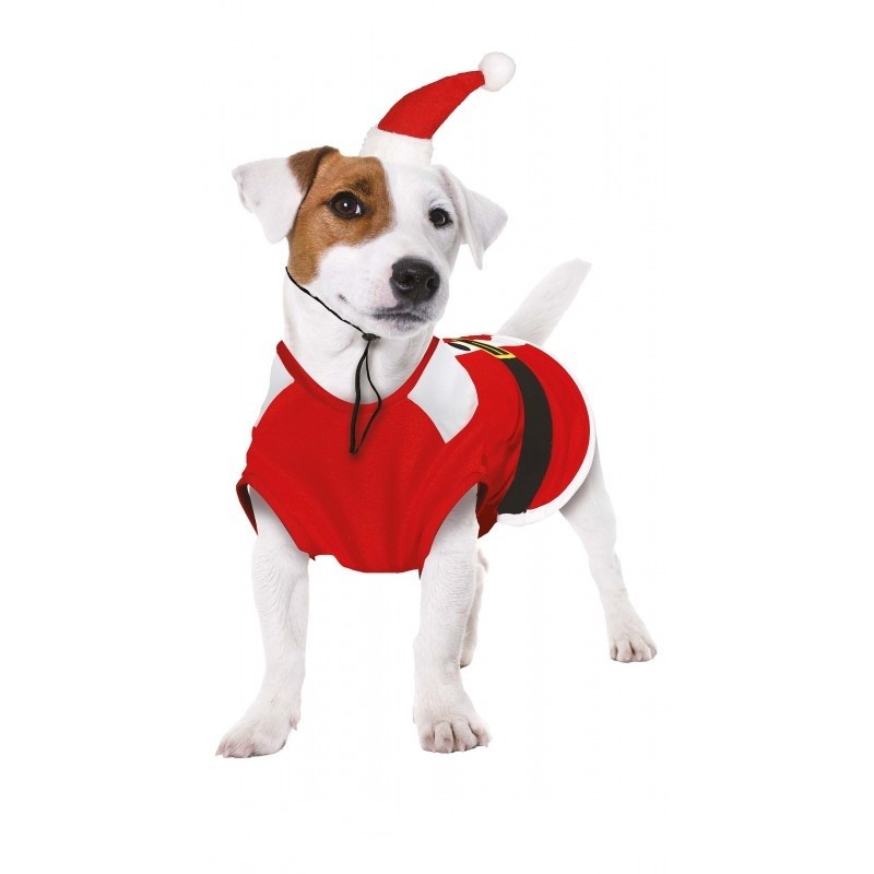 Disfraz de Santa Perro Mascota - FiestasMix