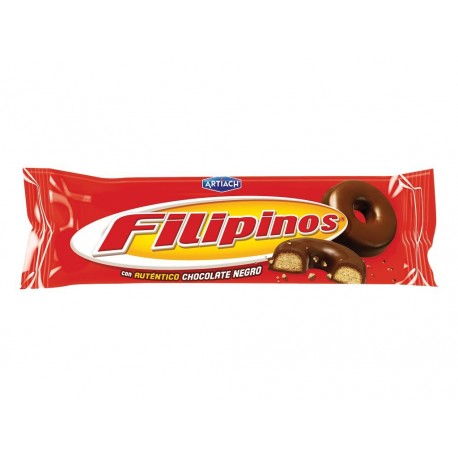 Filipinos Chocolate Negro Filipinos 12 Paquetes de 128 gr