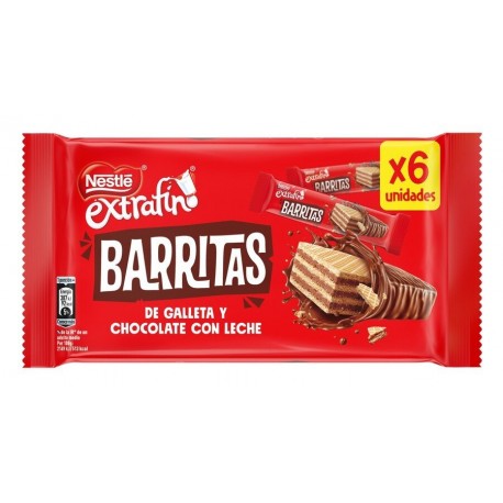 Barritas de Galleta Nestlé Extrafino Nestlé 6 Barritas&nbsp;18 gr