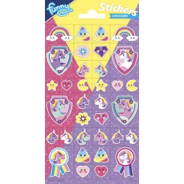 Pegatinas de Unicornios Brillantes 102 x 200 mm Pegatinas de Unicornios Brillantes 102 x 200 mm