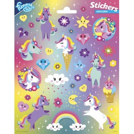 Pegatinas Unicornios Colores 156 x 200 mm Pegatinas Unicornios Colores 156 x 200 mm