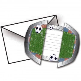 8 Invitaciones de Fútbol 17 cm 8 Invitaciones de Fútbol 17 cm