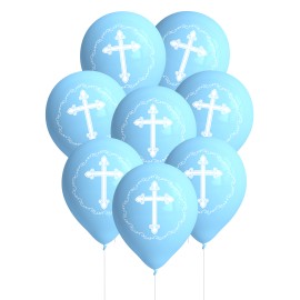 8 Globos Cruz Azul Látex 8 Globos Cruz Azul Látex