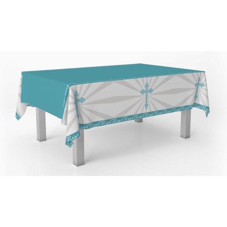 Mantel Cruz Azul 259 X 137 Cm