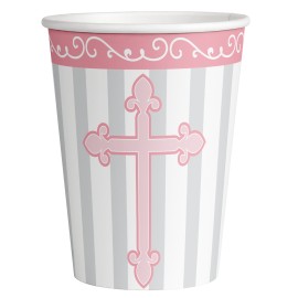 8 Vasos Cruz Rosa 8 Vasos Cruz Rosa
