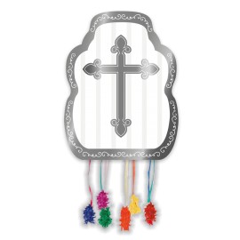 Piñata Cruz Plata 28 x 33 cm Piñata Cruz Plata 28 x 33 cm