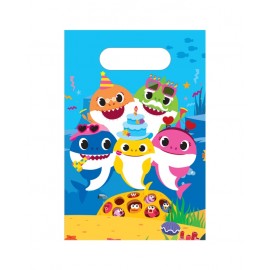 6 Bolsas Baby Shark Papel 23 X 16 cm 6 Bolsas Baby Shark Papel 23 X 16 cm