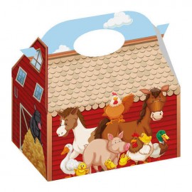 Caja Animales Granja con Asa Caja Animales Granja con Asa