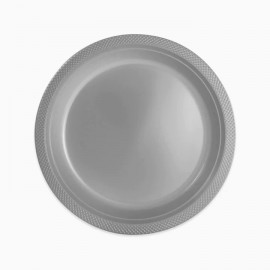 8 Platos Plateados 23 Cm