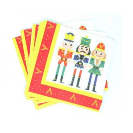 20 Servilletas Decorada Muñecos 33X33 Cms
