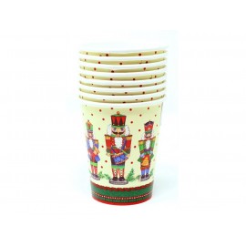 8 Vasos Decorados Muñecos 10 Cms