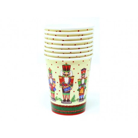 8 Vasos Decorados Muñecos 10 Cms