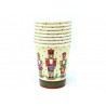 8 Vasos Decorados Muñecos 10 Cms