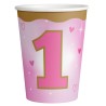 8 Vasos Un Año Niña Little Star 266 ml