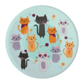 Platos Desechables Gatos