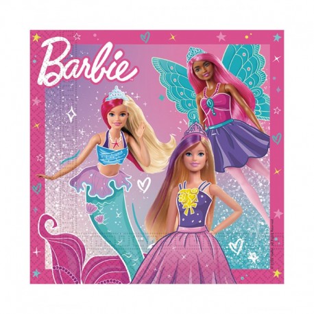20 Servilletas Barbie 33 cm