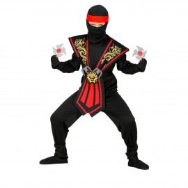 Disfraz de Ninja Kombat Roja Con Armas Disfraz de Ninja Kombat Roja Con Armas