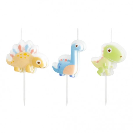3 Velas Dinosaurios