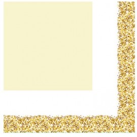20 Servilletas Borde Dorado 33 cm 20 Servilletas Borde Dorado 33 cm