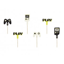 6 Toppers Videojuegos 6 y 10 cm