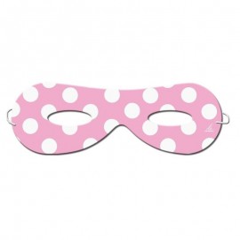 6 Antifaces Lunares Rosa Claro