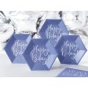 6 Platos Happy Birthday Azul 20 cm