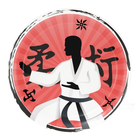 8 Platos Karate 18 cm