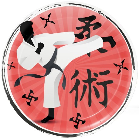 8 Platos Karate 23 cm