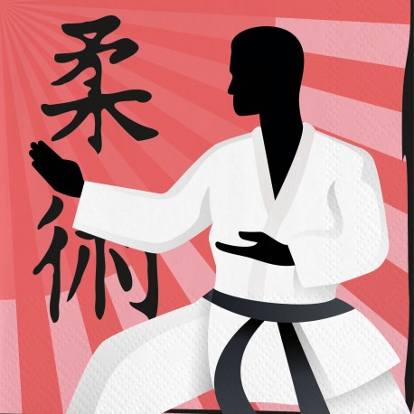 16 Servilletas Karate 33 cm