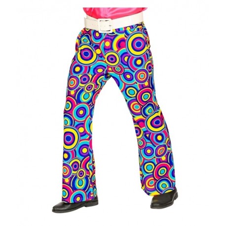 Pantalones Hombre Años 70 Bubbles Azul