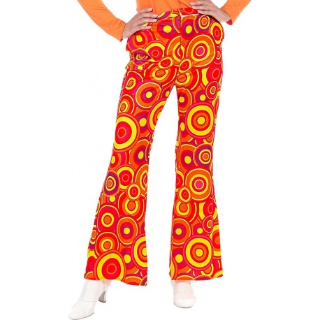 Pantalones Mujer Años 70 Bubbles Naranja