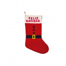 Bota Traje Papa Noel Feliz Navidad 55 Cms Bota Traje Papa Noel Feliz Navidad 55 Cms